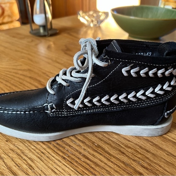 Sebago Womens  Shoes 7.5 Apache DockSide Leather Ankle Boot Shoe, Blue - Picture 2 of 11